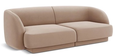 Dīvāns Micadoni Home Miley Velvet, rozā, 184 x 85 cm x 74 cm