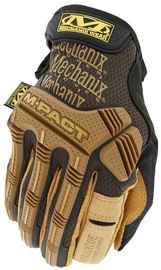 Töökindad sõrmikud Mechanix Wear Leather M-Pact LMP-75-012, naturaalne nahk/termoplastiline kumm (tpr), pruun/must, XXL, 2 tk
