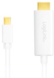 Kaabel Logilink Mini displayport to HDMI, valge, 3 m