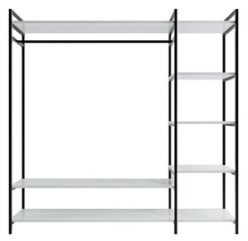 Riidekapp Kalune Design Trend L615, valge/must, 40 cm x 180 cm x 180 cm