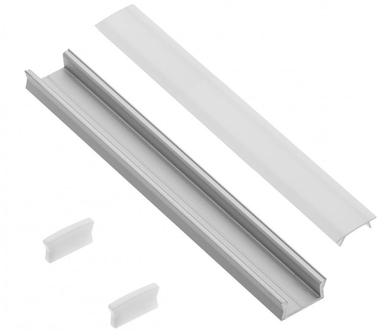 LED sloksnes profils GTV PA-ZGLAXMNKOMZ-00, sudraba, IP20