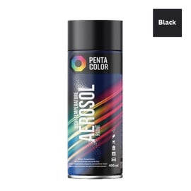 Krāsu aerosoli Pentacolor High temperature, karstumizturīgs, melna, 0.4 l