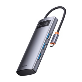 USB centrmezgls Baseus Metal Gleam Series HUB Type-C to 4xUSB3.0, 15 cm