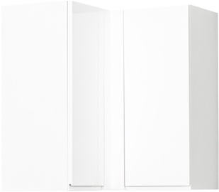 Верхний кухонный шкаф Bodzio Kampara KKASNG-BI/L/BI Glossy, белый, 650 мм x 650 мм x 720 мм