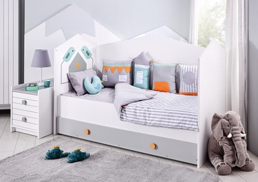 Bērnu gulta Kalune Design Bird House 2244, pelēka, 120 x 208 cm