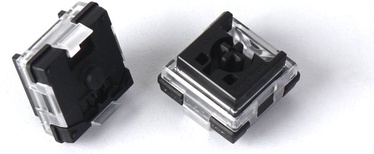 Taustiņi Keychron Low Profile Optical Black Switch Set 87 pcs, caurspīdīga/melna