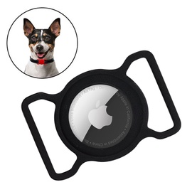 AirTag futrālis Hurtel Pet Collar Loop Case, melna