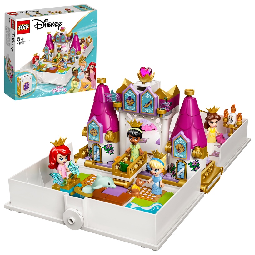 Konstruktor LEGO® | Disney Princess™ Arieli, Bella, Tuhkatriinu ja Tiana juturaamatu seiklused 43193, 130 tk
