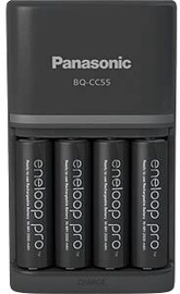 Elementų įkroviklis Panasonic BQ CC55 + 4 x AA 2500mAh