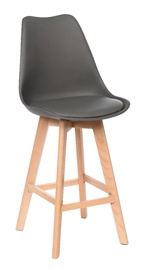 Барный стул OTE Prato OTE-STOLEK-PRATO-SZ, серый/дерево, 41.5 см x 48 см x 105 см