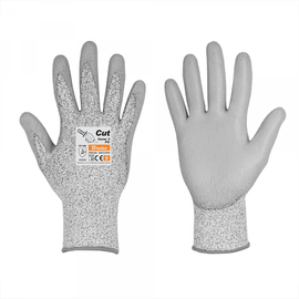 Рабочие перчатки прорезиненные CUT COVER 3 RWCC3PU8, для взрослых, нейлон/полиуретан/cпандекс, серый, 8, 6 шт.