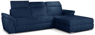 Stūra dīvāns Trevisco Kronos 09, tumši zila, labais, 272 x 216 cm x 100 cm