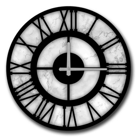 Sieninis kvarcinis laikrodis Wallity 5050MS-014, balta/juoda, medžio drožlių plokštė (mdp), 50 cm x 50 cm, 50 cm