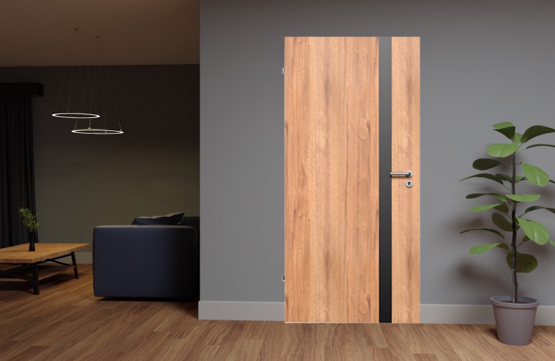 Полотно межкомнатной двери Domoletti Loretto, левосторонняя, бельгийский дуб, 203.5 x 74.4 x 4.5 см
