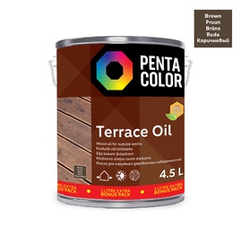 Масло для террас Pentacolor Terrace Oil, коричневый, 4.5 l