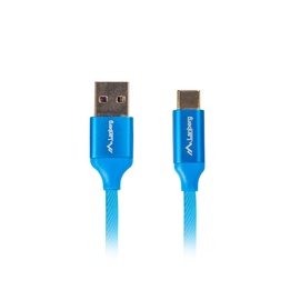 Провод Lanberg, USB Type C/USB 2.0 Type A, 1.8 м, синий