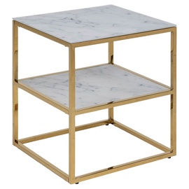 Ночной столик Alisma, золотой/белый, 40 x 45 см x 50.5 см