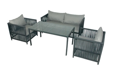 Комплект уличной мебели Floriane Garden Mana 3 134JML1194, серый, 4 места