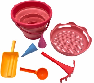 Liivakasti mänguasjade komplekt Schildkrot 7in1 Sand Toys, punane, 7 tk