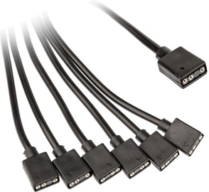 Кабель Kolink ARGB 1-6 Splitter ARGB 3-pin, 6 x ARGB 3-pin, 0.3 м, черный