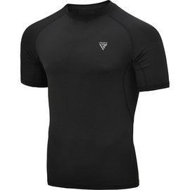 Marškinėliai trumpomis rankovėmis, vyrams RDX T15 Rash Guard, juoda, S