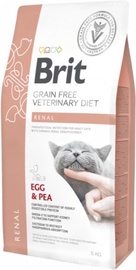 Sausā kaķu barība Brit Veterinary Diet Renal Egg & Pea, olas, 5 kg