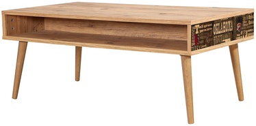 Kafijas galdiņš Kalune Design Viva 765, brūna/tumši brūna, 110 cm x 60 cm x 45 cm