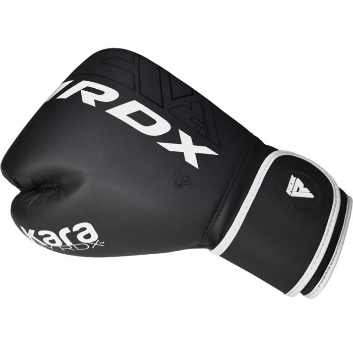 Boksa cimdi RDX F6 Matte BGR-F6MW-12OZ, balta/melna, 12 oz