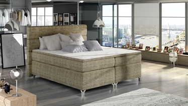 Кровать Amadeo Berlin 03, 140 x 200 cm, бежевый, с матрасом, с решеткой