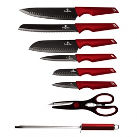 Набор кухонных ножей Berlinger Haus Metallic Line Burgundy Edition BH-2686, 8 шт.
