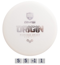 Летающая тарелка Discmania Origin Midrange Driver, белый, 0.170 - 0.172 кг