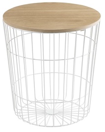 Žurnālgaldiņi Home4you Lotus AC75273, brūna/balta, 390 mm x 390 mm x 410 mm