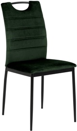 Ēdamistabas krēsls Dia 96497 96497, melna/tumši zaļa, 53.5 cm x 43.5 cm x 91.5 cm