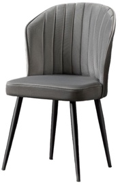 Ēdamistabas krēsls Kalune Design Rubi 107BCK1101, matēts, melna/pelēka, 42 cm x 52 cm x 85 cm, 4 gab.