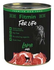 Mitrā barība (konservi) suņiem Fitmin For Life Lamb Pate, jēra gaļa, 0.8 kg