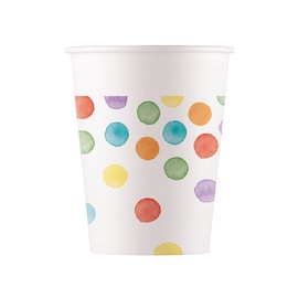 Vienkartiniai puodeliai Dots 93503, 200 ml, 8 vnt.