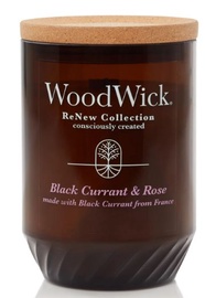 Svece, aromātiskā WoodWick Renew Black Currant & Rose, 60 h, 368 g, 130 mm x 88 mm