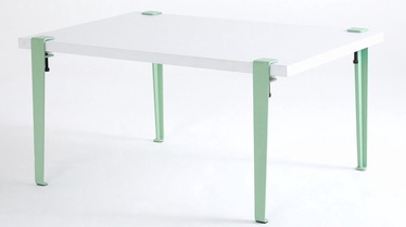 Kafijas galdiņš Kalune Design Neda, balta/piparmētra (mint)/zaļa, 60 cm x 90 cm x 45 cm