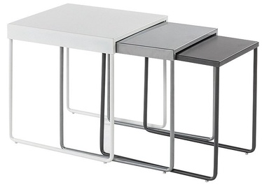 Журнальный столик, белый/серый/темно-серый, 450 мм x 400 мм x 500 мм