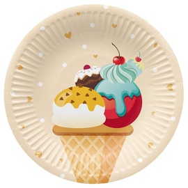 Одноразовая тарелка PAW Ice Cream, Ø 18 см, 8 шт.