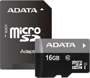 Atmiņas karte Adata microSD (UHS-I Class 10) + SD adapter, 16 GB