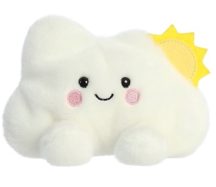 Mīkstā rotaļlieta Aurora Palm Pals Cloud, balta, 7 cm