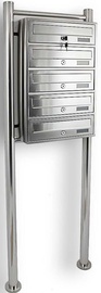 Postkast Bituxx B2M 2072, hõbe, 90 cm x 27 cm x 150 cm