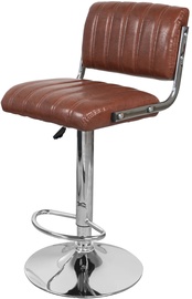 Bāra krēsls Kayoom Midnight 725 T25FU, brūna/hroma, 42 cm x 42 cm x 63 - 84 cm, 2 gab.