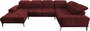 Stūra dīvāns Neviro Loco 25, sarkana, labais, 201 x 350 cm x 77 cm