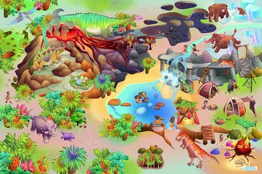 Коврик для игр Marko Dinosaur Park, 150 см x 100 см