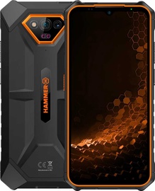 Mobiiltelefon MyPhone Hammer Iron V, 64 GB, must, oranž