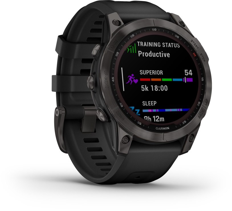 Умные часы Garmin fēnix® 7 Sapphire Solar, графитовый