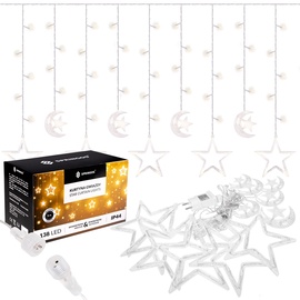 Светодиодная световая завеса Springos CL4013, 2 м, теплый белый, 138 LED