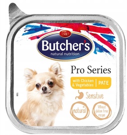 Mitrā barība (konservi) suņiem Butchers Pro Series Sensitive, vistas gaļa/dārzeņi, 0.1 kg
